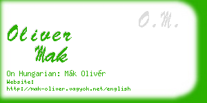 oliver mak business card